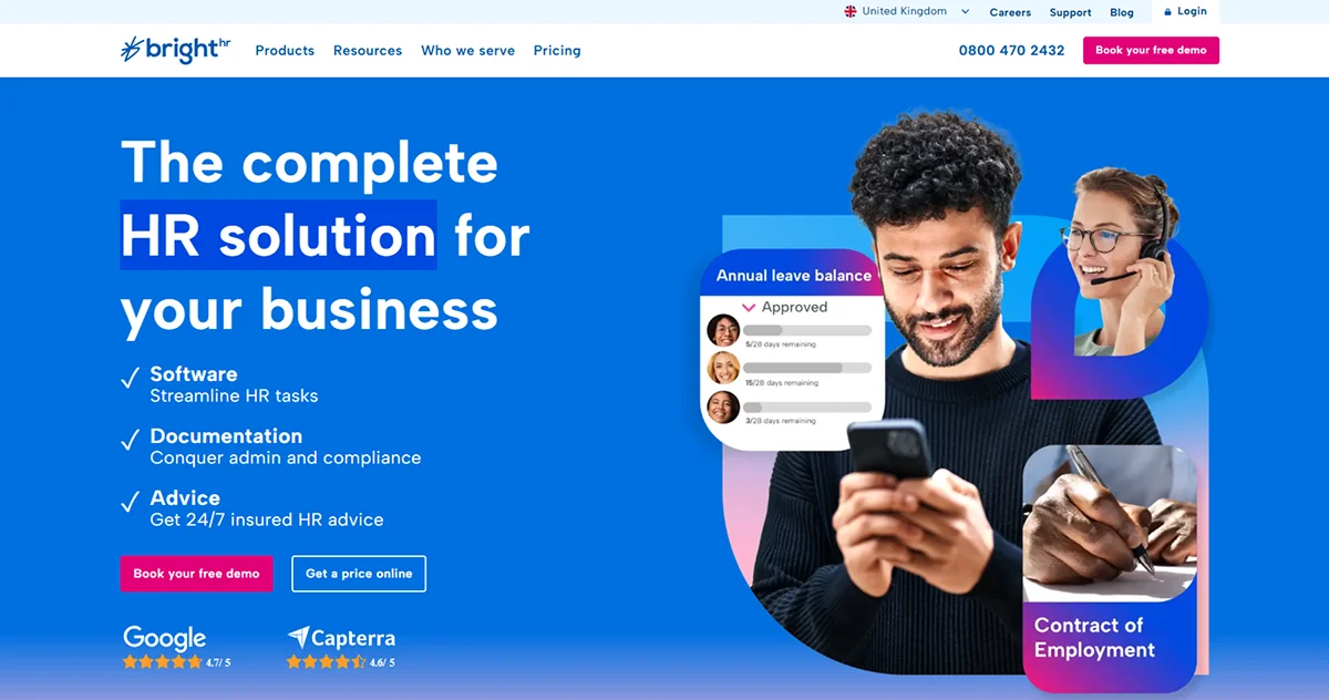 Bright HR main page