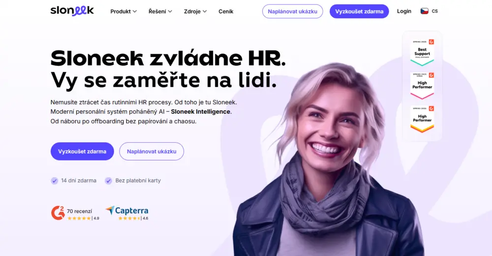 Domovská stránka Sloneek v české mutaci jako ilustrace